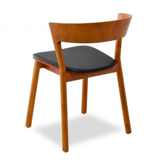 Dany 3  Beechwood Mid Century Modern Commercial Hospitality Restaurant Indoor Custom Upholstered Dining Side Chair
